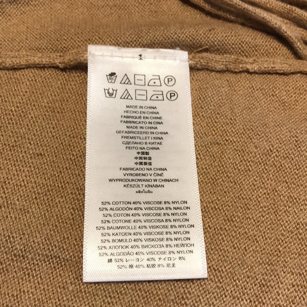 Michael Kors Beige Fringe Hem Cardigan